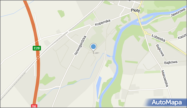Płoty powiat gryficki, Spokojna, mapa Płoty powiat gryficki