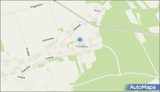 Podgórze gmina Łomża, Spokojna, mapa Podgórze gmina Łomża