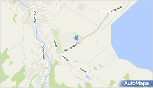 Podgórzyn powiat karkonoski, Spacerowa, mapa Podgórzyn powiat karkonoski