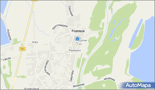 Podolsze, Sportowa, mapa Podolsze