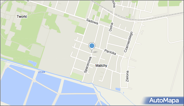 Pruszków, Spacerowa, mapa Pruszków