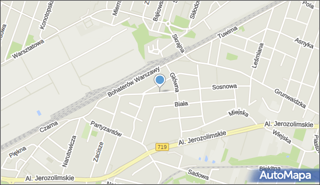 Pruszków, Spokojna, mapa Pruszków