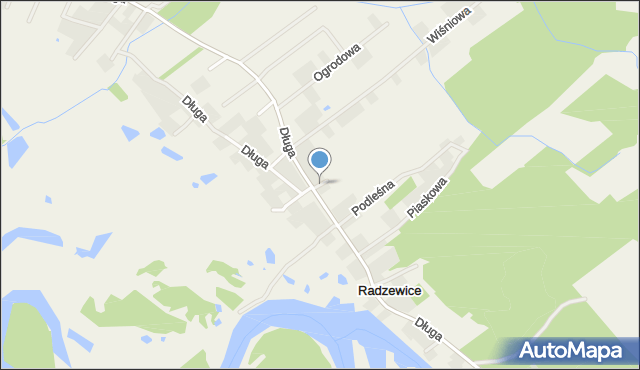 Radzewice, Sportowa, mapa Radzewice