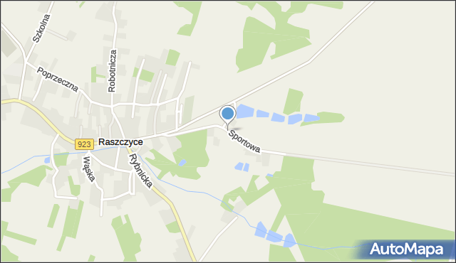 Raszczyce, Sportowa, mapa Raszczyce