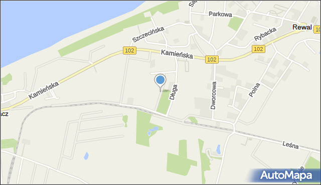 Rewal, Spokojna, mapa Rewal