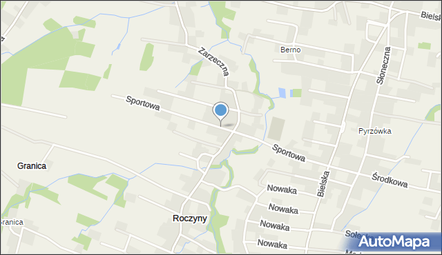 Roczyny, Sportowa, mapa Roczyny