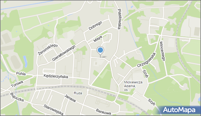 Ruda Śląska, Sprusa Ryszarda, mapa Rudy Śląskiej
