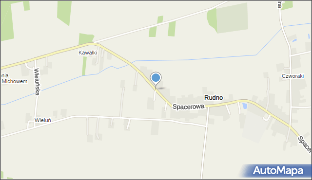 Rudno gmina Michów, Spacerowa, mapa Rudno gmina Michów