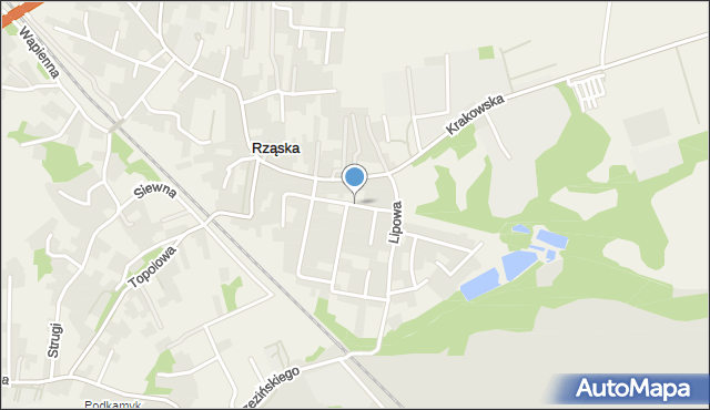 Rząska, Spacerowa, mapa Rząska