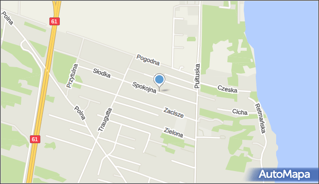 Serock powiat legionowski, Spokojna, mapa Serock powiat legionowski