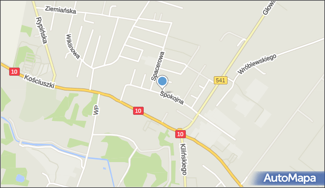 Sierpc, Spokojna, mapa Sierpc