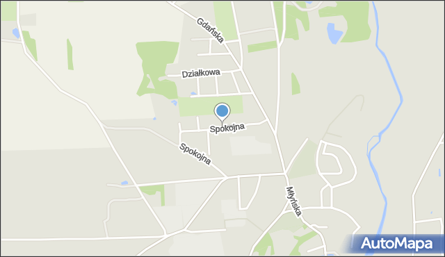 Skarszewy powiat starogardzki, Spokojna, mapa Skarszewy powiat starogardzki