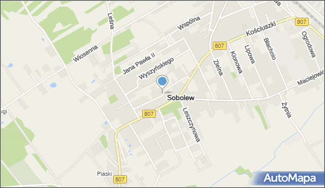 Sobolew powiat garwoliński, Spokojna, mapa Sobolew powiat garwoliński