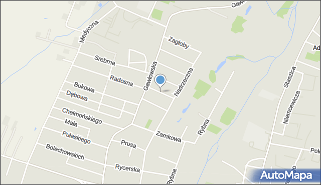 Sochaczew, Spokojna, mapa Sochaczew