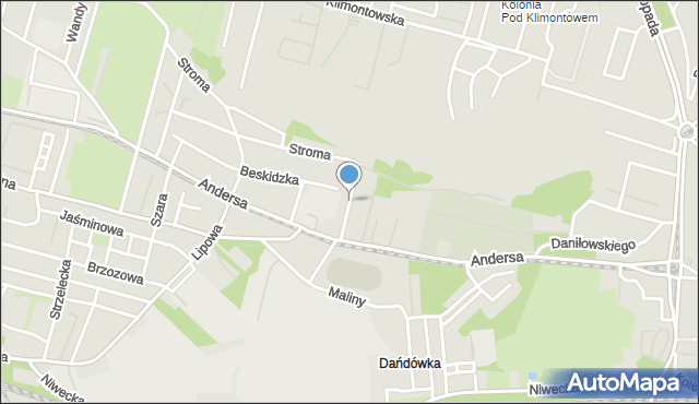 Sosnowiec, Spadzista, mapa Sosnowca