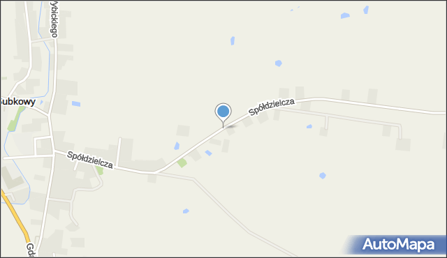 Subkowy, Spółdzielcza, mapa Subkowy