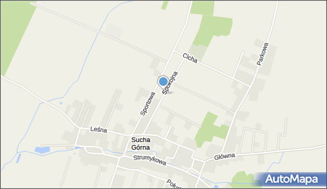 Sucha Górna, Spokojna, mapa Sucha Górna