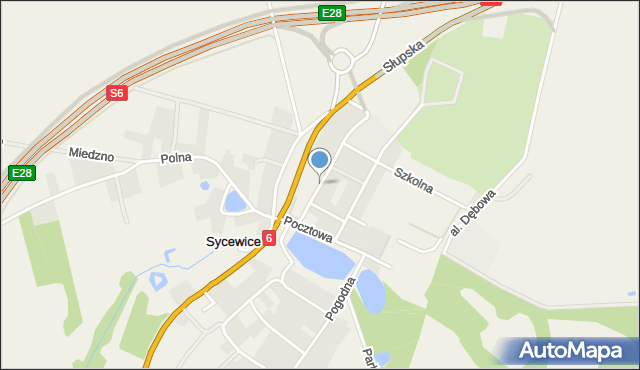 Sycewice, Sportowa, mapa Sycewice