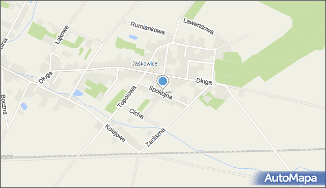 Szczepanów gmina Środa Śląska, Spokojna, mapa Szczepanów gmina Środa Śląska
