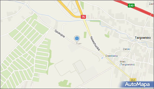 Targowisko gmina Kłaj, Spokojna, mapa Targowisko gmina Kłaj