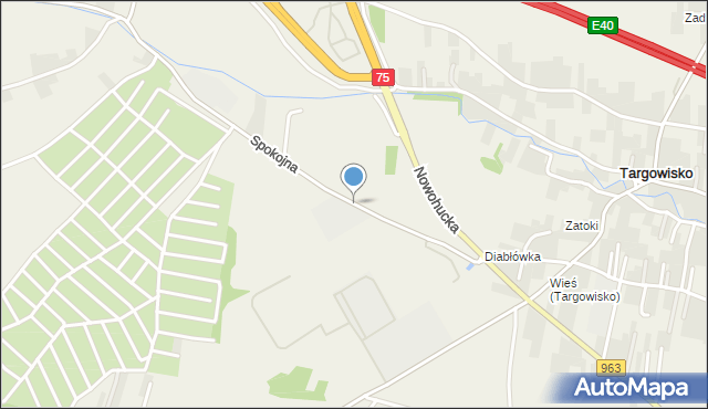 Targowisko gmina Kłaj, Spokojna, mapa Targowisko gmina Kłaj