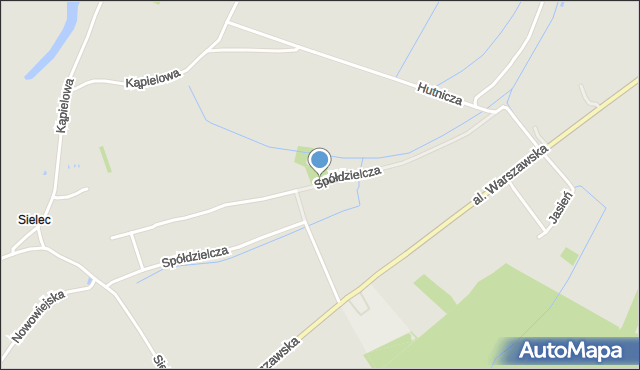 Tarnobrzeg, Spółdzielcza, mapa Tarnobrzegu