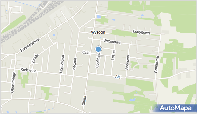 Tłuszcz powiat wołomiński, Spokojna, mapa Tłuszcz powiat wołomiński