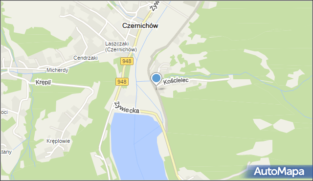 Tresna, Spacerowa, mapa Tresna