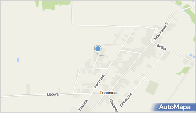 Trzcinica powiat kępiński, Spokojna, mapa Trzcinica powiat kępiński