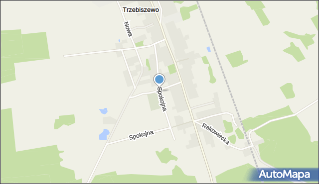 Trzebiszewo, Spokojna, mapa Trzebiszewo