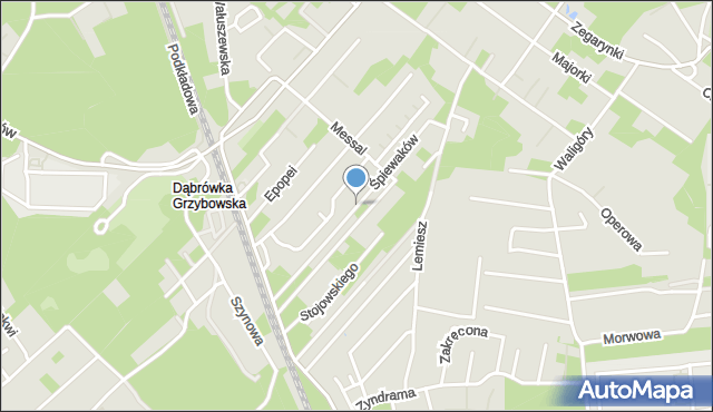 Warszawa, Śpiewaków, mapa Warszawy