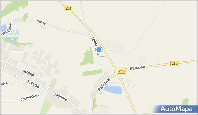 Wicko powiat lęborski, Spacerowa, mapa Wicko powiat lęborski