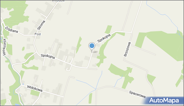 Wielka Wieś powiat krakowski, Spokojna, mapa Wielka Wieś powiat krakowski