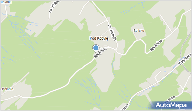 Wisła, Spokojna, mapa Wisła