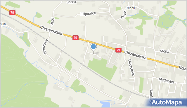 Wola Filipowska, Spokojna, mapa Wola Filipowska