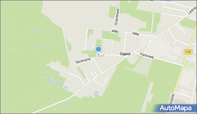 Wołów, Spokojna, mapa Wołów