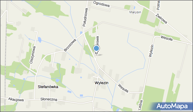 Wylezin gmina Tarczyn, Spacerowa, mapa Wylezin gmina Tarczyn