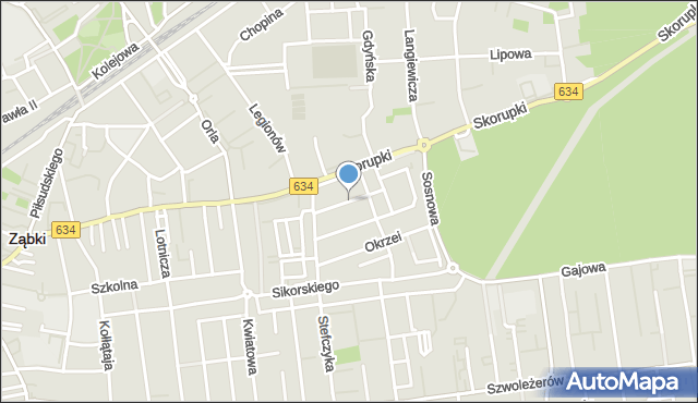 Ząbki powiat wołomiński, Spacerowa, mapa Ząbki powiat wołomiński