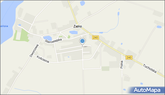 Żalno, Spacerowa, mapa Żalno