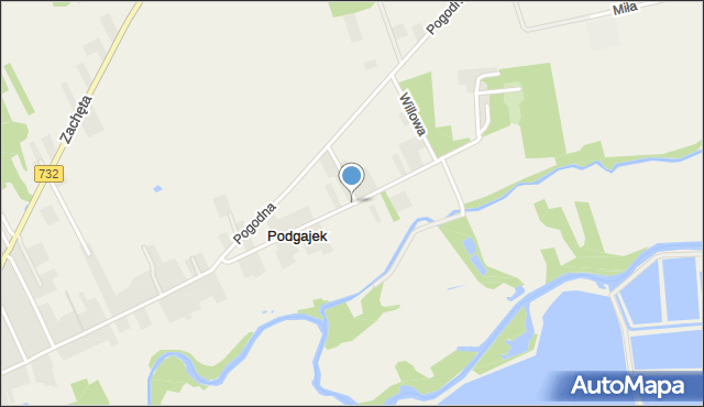 Zameczek-Kolonia, Spacerowa, mapa Zameczek-Kolonia