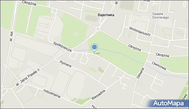 Żory, Spółdzielcza, mapa Żor