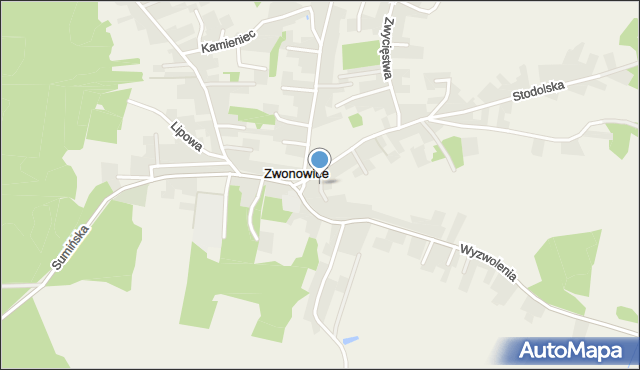 Zwonowice, Sporna, mapa Zwonowice