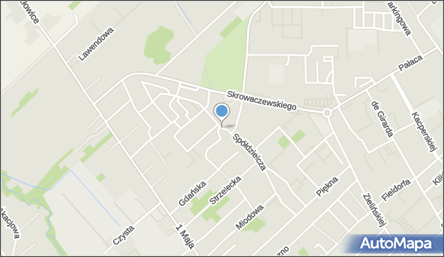 Żyrardów, Spółdzielcza, mapa Żyrardów