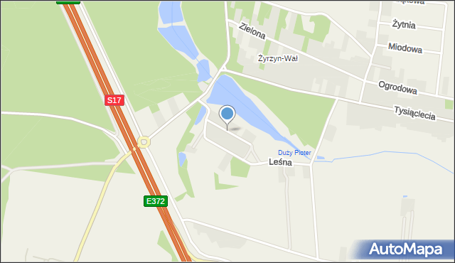 Żyrzyn, Spacerowa, mapa Żyrzyn