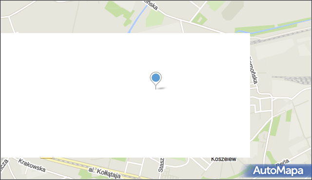 Będzin, Środkowa, mapa Będzin