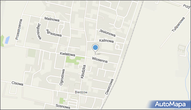 Bielany Wrocławskie, Środkowa, mapa Bielany Wrocławskie
