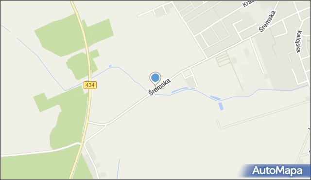 Błażejewo gmina Kórnik, Śremska, mapa Błażejewo gmina Kórnik