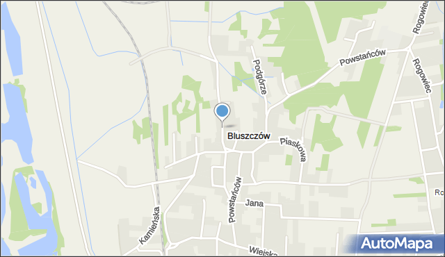 Bluszczów, Środkowa, mapa Bluszczów