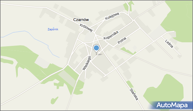 Czarnów gmina Górzyca, Środkowa, mapa Czarnów gmina Górzyca