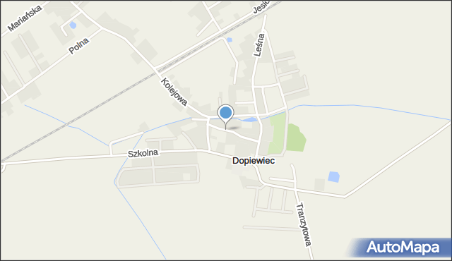 Dopiewiec, Środkowa, mapa Dopiewiec